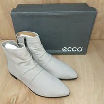 ECCO Women&#39;s Ankle Boots Sz 5-5.5 EU 36 Grey Rose Shape Pointy Ballerina - £63.11 GBP