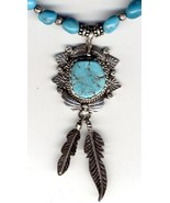 Turquoise Pendant and  Sleeping Beauty Nuggets Jewelry Set - $210.00