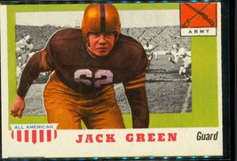 Vintage Football Card 1955 Topps All American #53 Jack Green Army Guard - £10.06 GBP