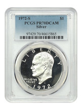1972-S $1 PCGS PR70DCAM (Silver) - £346.84 GBP