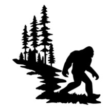 Bigfoot in Woods Sasquatch Vinyl Decal Window Sticker Laptop, Window, Bo... - $3.22+