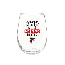 Atlanta Falcons Glass 17oz Wine Stemless Boxed - $55.99