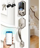 Fingerprint Smart Locks for Front Door with Handle Set, App Control, Key... - $2,851.02 MXN