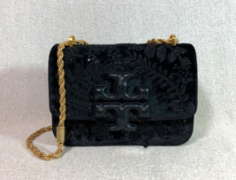 NEW Tory Burch Black Embroidered Eleanor Small Convertible Shoulder Bag ... - $748.00