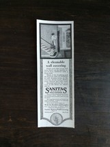 Vintage 1917 Sanitas Modern Wall Covering Original Ad 222 - $6.64