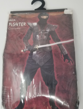 Ninja Black Fighter Costume Child Cosplay Fun World Medium 2014 - £7.43 GBP