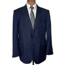 44R JOS A BANK RESERVE mens Blue Pinstripe Lanificio Cerruti 120&#39;s Italy... - $75.73