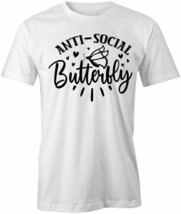ANTI-SOCIAL Butterfly T Shirt Tee Short-Sleeved Cotton Clothing S1WSA295 - £12.73 GBP+