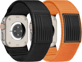2PK Rugged Apple Watch Ultra Band Nylon Sports Strap Iwatch Ultra SE 8 7... - £28.05 GBP+