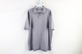 Peter Millar Mens Large Distressed Nanoluxe Striped Collared Golf Polo S... - $24.70