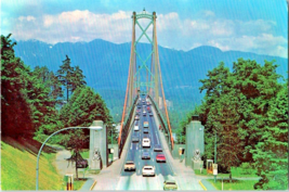 Postcard Canada Vancouver Lion&#39;s Gate Bridge Largest in Empire North Shore Mts. - £3.95 GBP