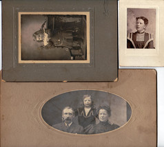 F. Tolman, Wife Hettie Keast, Son Ford (3) Photos, St. John / Ontario Canada - £35.39 GBP