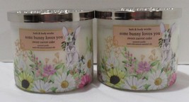 Bath &amp; Body Works 3-wick Scented Candle Lot Set 2 Some Bunny Sweet Carrot Cake - £51.96 GBP