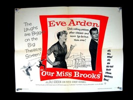 OUR MISS BROOKS-EVE ARDEN-1956-HALF SHEET VF - £64.89 GBP