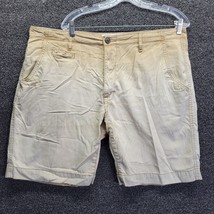 Arizona Jeans Co Beige Chino Hombre Flat Front Shorts Sz 38 - £11.78 GBP