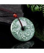 Natural Myanmar Jade Flower Rich and Peaceful Ring Pendant, pendentif jade - $707.15 MXN
