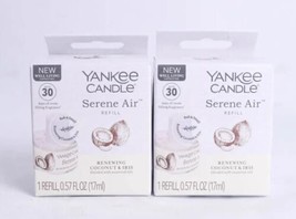 Yankee Candle Serene Air Refill Renewing Coconut and Iris Room Fragrance 2 Pack - £21.80 GBP