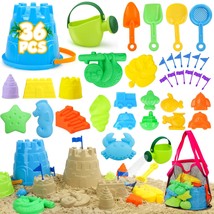 36Pcs Kids Beach Toys - Toddler Sand Toys Sandbox Toys With Beach Bucket Shovel  - £34.59 GBP