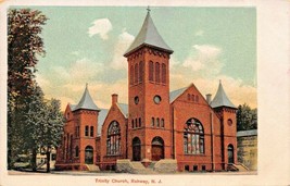 Rahway New Jersey~Trinity Church (Methodist) 1900s Postcard - £3.70 GBP