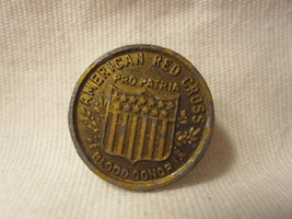 Vintage B.S. Co. American Red Cross Blood Donors &#39;Pro Patria&#39; Shield Cufflink - £10.81 GBP