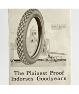 1916 Goodyear Tires Spelling Error Indorses Advertisement San Xavier LGA... - $12.25