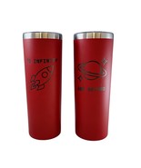 To Infinity Rocket And Beyond Hearts Set of 2 Red 20oz Skinny Tumblers L... - $53.49 CAD