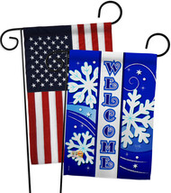 Welcome Winter - Impressions Decorative USA - Applique Garden Flags Pack... - $30.97