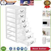 Compact White Mini Storage Box with 7 Clear Drawers - Ideal for Craft Su... - $67.13 CAD