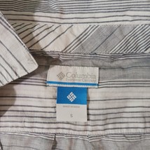 Columbia XL7066 Auburn Women’s Cotton White & Gray Stripes Long Sleeve Shirt S image 3