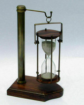 Nautical Marine Navigation 5 Minutes Brass Sand Timer Hourglass Decor - £39.74 GBP