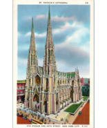 K-1227 St. Patrick&#39;s Cathedral, New York City, New York Postcard - £5.43 GBP