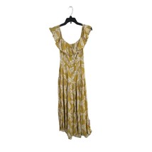 Yumi Kim Yellow Floral Ruffle Midi Dress Size 4 New - £68.68 GBP