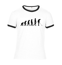 Evolution of Man Golfer Ringer T Shirt - Golf Tee - £10.37 GBP