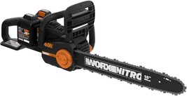 Worx Nitro 40V 16&quot; Cordless Chainsaw Power Share, Batteries &amp; Charger In... - £287.21 GBP
