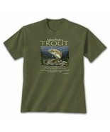 Trout T-shirt S Small NWT Advice Cotton Green New - $20.20
