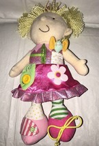 Manhattan Toy Dress Me Pink Blond Doll Zip Tie Button Flower Plush Girl ... - £11.96 GBP