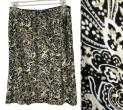 Rena Rowan Skirt Size Large Y2K Chifon Black White Tan Paisley Whimsigot... - $753.06 MXN