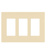 Lutron Claro CW-3-IV 3 Gang Decorator/Rocker Wallplate Gloss Ivory  New - $272.41 MXN