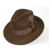 Men Bruno Capelo Hat Australian Wool Fedora Untouchable EXECUTIVE EX321 Brown image 3