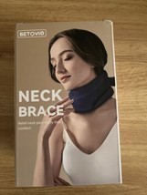 Soft Neck Brace Support Relieves Pain Pressure in Spine &amp; Neck Blue Size... - £18.59 GBP