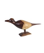 Hand-Carved Wood Rustic Bird On Stand Carved By Jamaica Native - £8.97 GBP