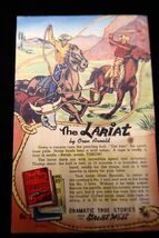 VTG Linen Postcard #3 The Lariat Oren Arnold Dramatic True Stories Wild ... - $16.73 CAD