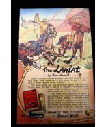 VTG Linen Postcard #3 The Lariat Oren Arnold Dramatic True Stories Wild ... - $16.73 CAD