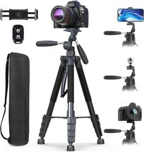 UBeesize 74&quot; Camera Tripod with Phone Holder and Remote, Heavy Duty Tripod Stand - £25.13 GBP