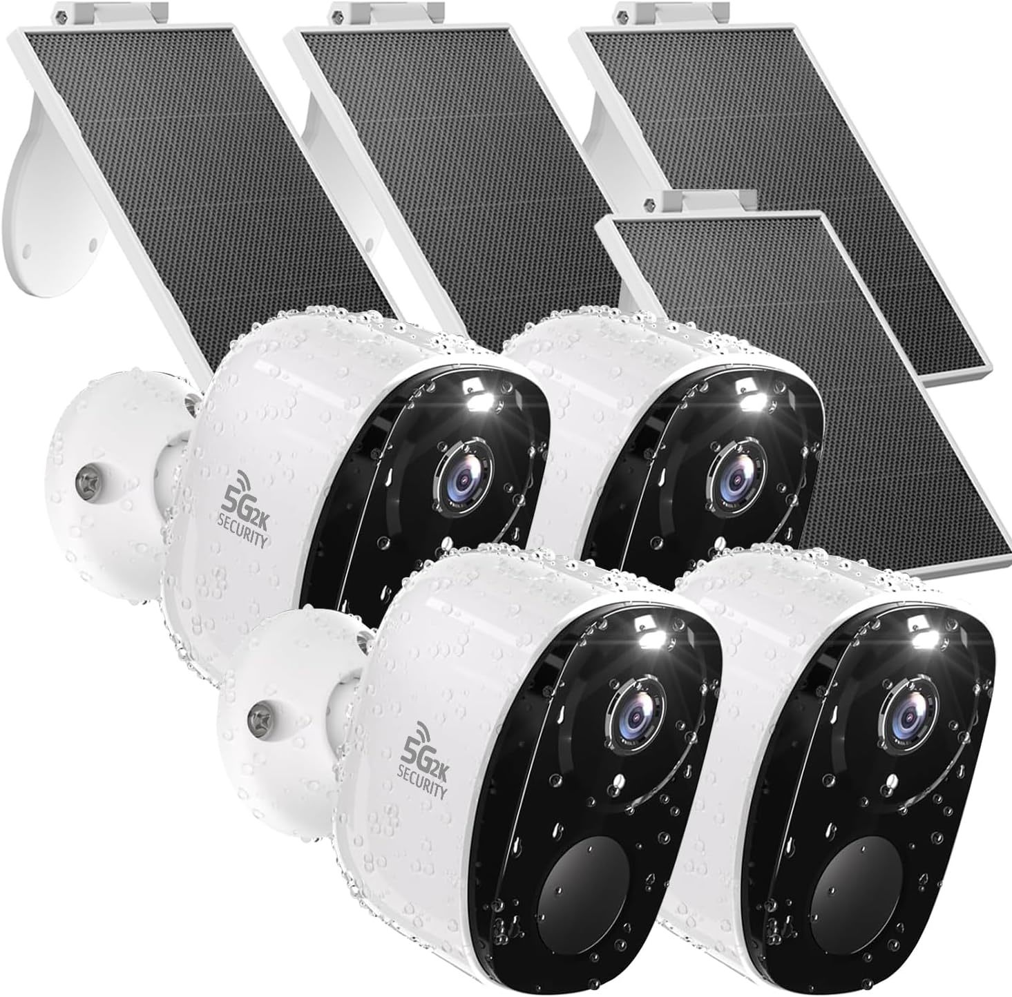 4pc Solar Security Cameras Wireless Outdoor, 2K Battery Powered...  - £110.38 GBP+