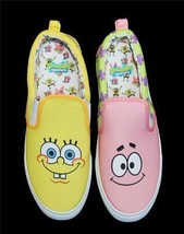 Spongebob &amp; Patrick Colorful Yellow Pink Lightweight Slip-on Shoes Men&#39;s... - £39.95 GBP