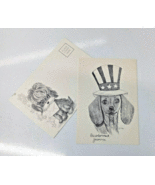Ann Adams Note Card Dog Bicentennial Jeannie Dachshund Pencil Drawing w/... - £4.67 GBP