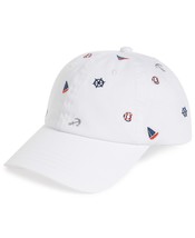 Club Room Men&#39;s Nautical Embroidered Baseball Hat White-O/S - £15.63 GBP