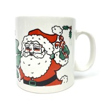 Vintage Grindley Coffee Mug Jolly O&#39; Santa Christmas Cup England Ceramic - £19.57 GBP