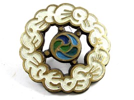 Starship Earth Enameled Belt Buckle by Ecology Designs Israel 093014 - £35.47 GBP